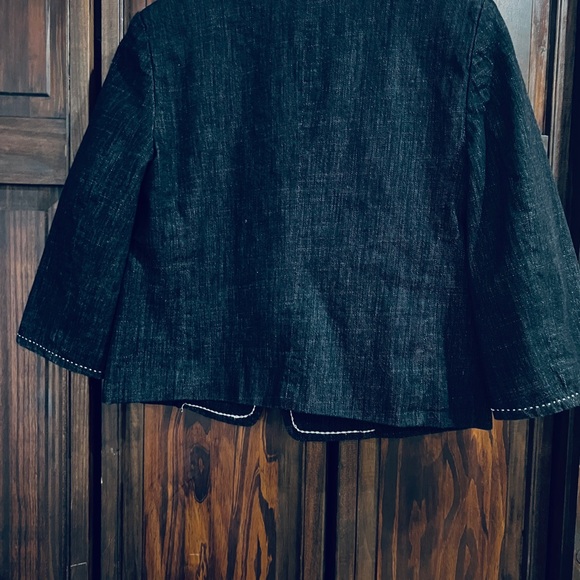 Women's Black Denim Jacket - Picture 2 of 3